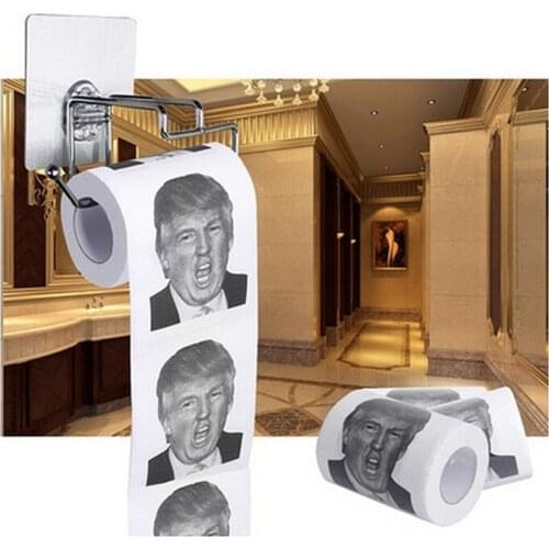 Donald Trump Humour Toilet Paper Roll Novelty Funny Gag Gift Dump with Trump