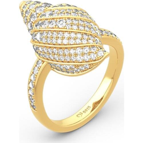 Special Model cute Snail crystal Rhinestone rings for women New Arrival spiral golden alloy rings fashion Animal jewelry Gifts