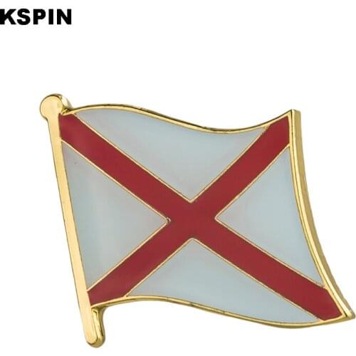 U.S.A Alabama State Badges flag badge flag lapal pin on backpack pins for clothes 1PC XY0196