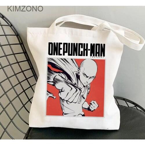 One Punch Man shopping bag bolsas de tela handbag tote canvas bolsa jute bag bag fabric reusable jute custom