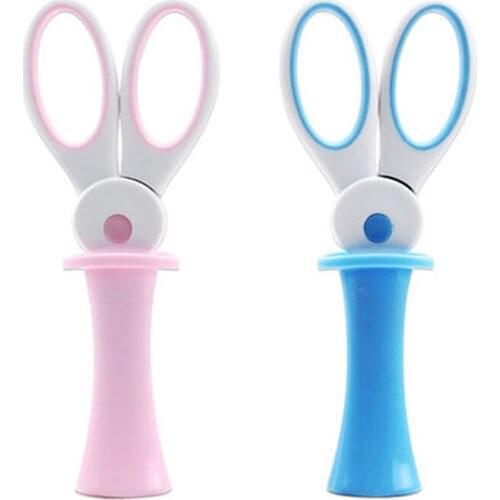 1pcs Cartoon Safety Scissors Cute Rabbit Shaped Kids Craft Hand DIY Tools Stationery Scissors for Office School Supplies