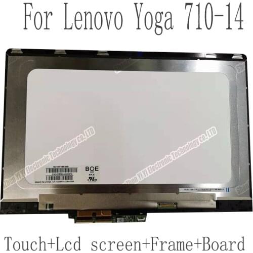 14 inch LCD LED Touch Screen Assembly with frame For Lenovo Yoga 710-14 Yoga 710 14 Yoga 710-14IKB 80V4002NCD