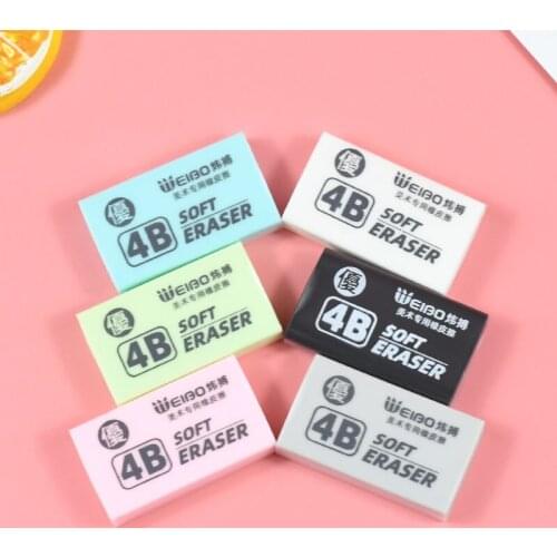 349 Soft Rubber 2B Pencil Eraser Student Art Sketch Painting Correction Supplies School Exam Writing Eraser