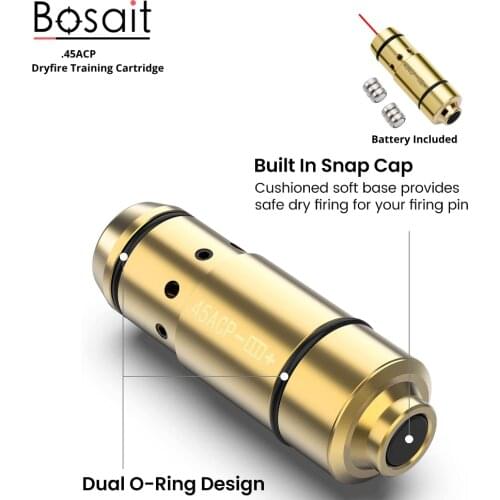 .45 Dry Fire Training Laser Cartridge 45ACP 223 REM Laser for Shooting Simulation 223 Caliber Collimator