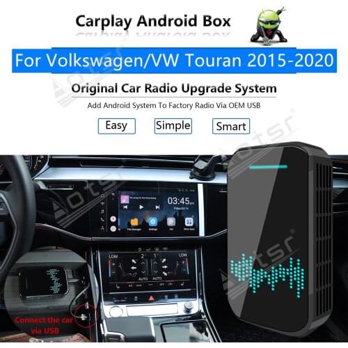 Car Radio Carplay Android Ai Box For VolkswagenVW Touran 2015 - 2020 Multimedia Player Apple CP Box Wireless Upgrade Mirror Link