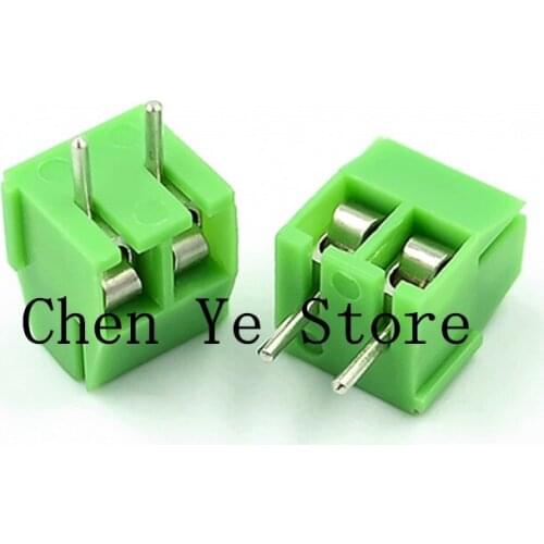 Free shipping 100Pcs KF396-3.96-2P 3P MG/MF396-3.96-2P 3Pin 3.96mm 2P 3P Screw PCB Terminal Block Connector green