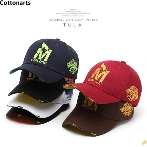 New Popular Letter M Embroidery Baseball Cap Summer Outdoor Sunscreen Dad Hat Cotton Trucker Hat for Men All-match Gorras Hombre
