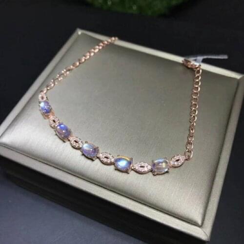 Sri Lanka AAA+++ rainbow natural moonstone crystal quartz Bracelet