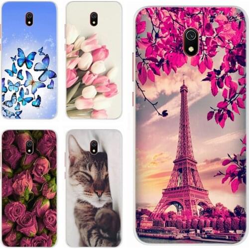 Phone Case For Xiaomi Redmi 8A Case Silicone Soft TPU Back Cover For Xiaomi Redmi 8A 8 a Fundas Stylish Rose Flower Redmi8a Bags