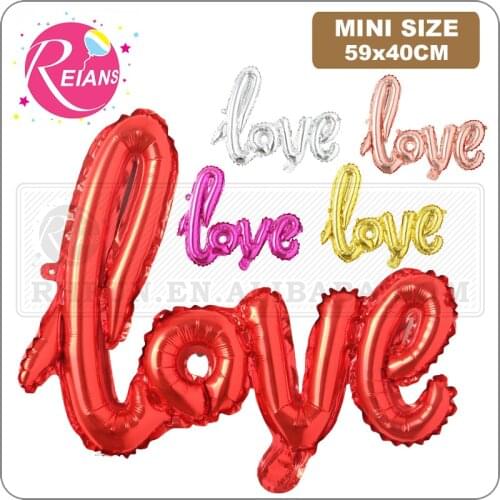 Foil Aluminium Helium Balloon Anniversary Wedding Valentines Happy Wedding Decoration letter love Balloon Photo Prop Gold Silver
