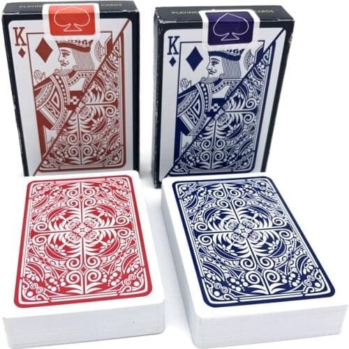 Hot 2 Sets/Lot Baccarat Texas Hold'em Plastic Playing Cards Waterproof Poker Cards Poker Club Board Game Entertainment 58mm*88mm