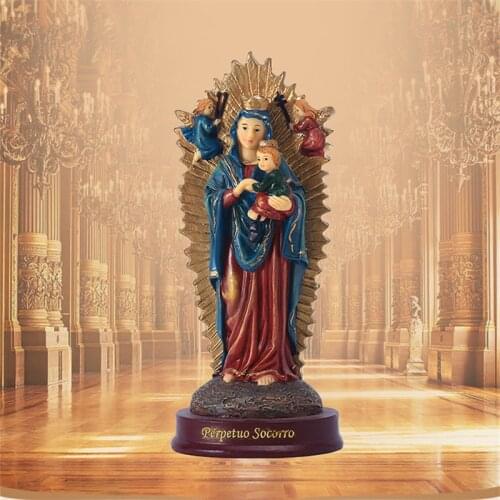 Beautiful Virgin Mary Figurine Sculpture Christian Gift Xmas Desktop Display Decors Renaissance Collection