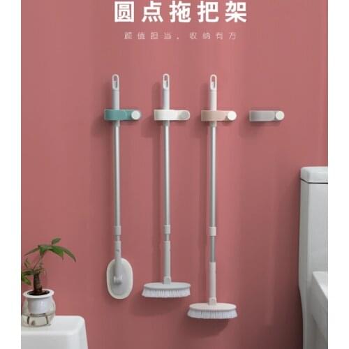 Strong do not have to punch a hole mop rack toilet wall receives artifact to paste firm household hook J05