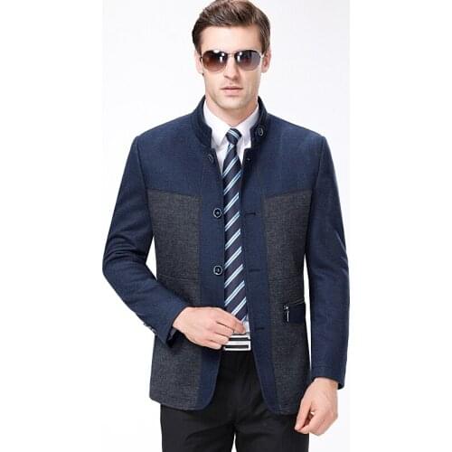 Single Breasted Casual & Blends Coats Autumn Winter For Male Wool Overcoat High Quality Men' s Woolen Jackets