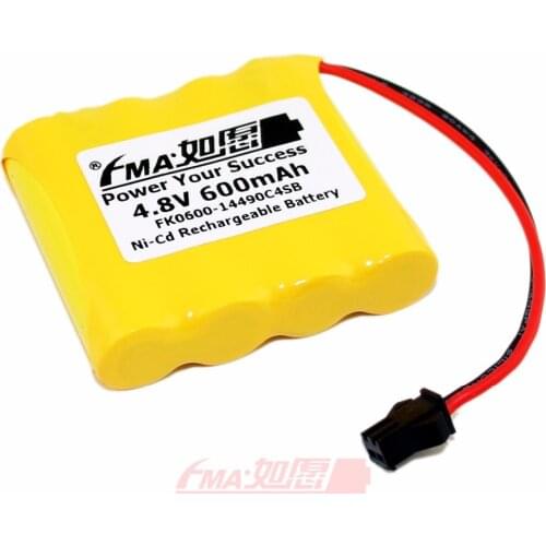 2Pcs Ni-Cd AA 4.8V 600mAh Battery for Remote Control Radios Model Toys RC Car w/connector 4SB