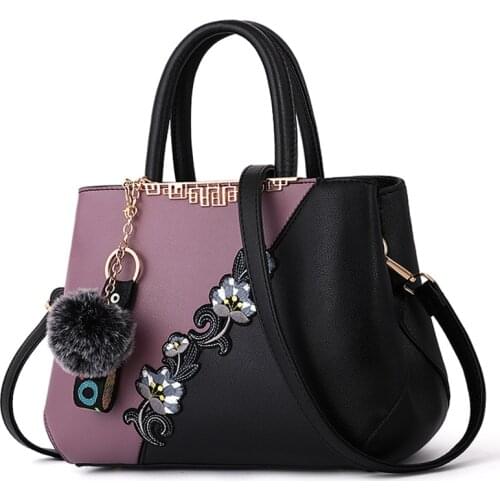 New 2021 Embroidered Messenger Bags Women Leather Handbags Bags For Women Sac A Main Ladies Hand Bag Female Bag