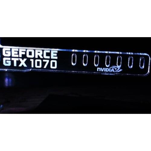 New White LED For GEFORCE GTX 1070 Luminous Computer Main Box Cool Graphics Custom Support Frame Display Cards Components Jack