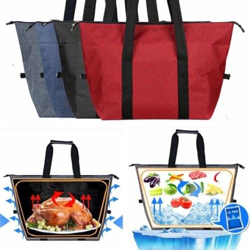 Portable Lunch Bag New Thermal Insulated Lunch Box Tote Cooler Handbag Bento Pouch Dinner Container School Food Storage Bags