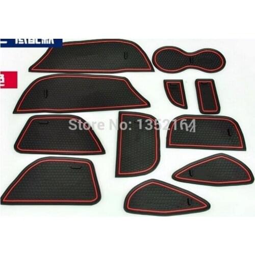 Auto anti-slip cup holder mat non slip door gate pad for ford focus sedan and hatchback 2012-2014