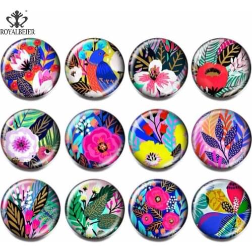 Royalbeier 12pcs/lot Multi-color Flower Animals18mm Colorful Snaps Button Charm DIY Bracelet Jewelry Women DIY 18mm snap Button