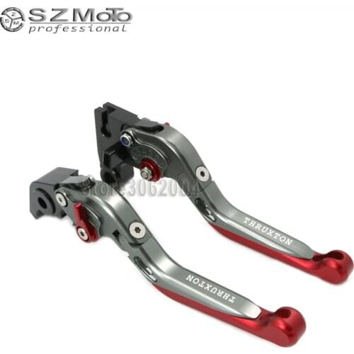 For TRIUMPH THRUXTON R 2016-2018 Aluminum Motorcycle Accessories Folding Extendable Adjustable Brakes Clutch Levers With LOGO