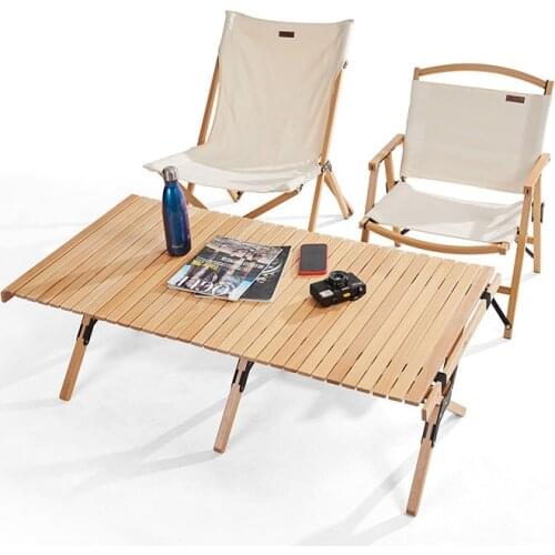 Solid Beech Wood Yard Picnic Tables Chairs Stool Foldable High 120-150kg Load Bearing Stool 50kg Load Bearing Camping Table