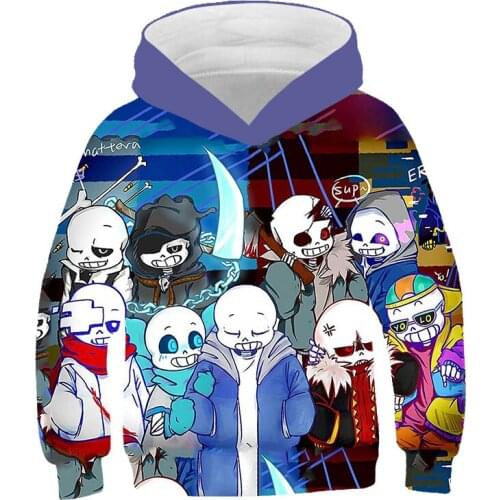 The game Undertale Sweatshirts boy/girl Funny Kawaii Hoodie Streetwear Harajuku Style Hoodies 3D Print Undertale Children clothe