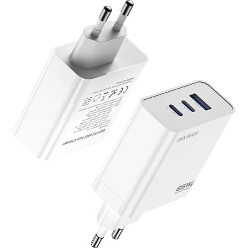 GaN Charger 65W USB C PD Fast Charger QC4.0 QC3.0 Quick Charge Portable Phone Charger For iPhone Samsung Macbook Laptop Tablet