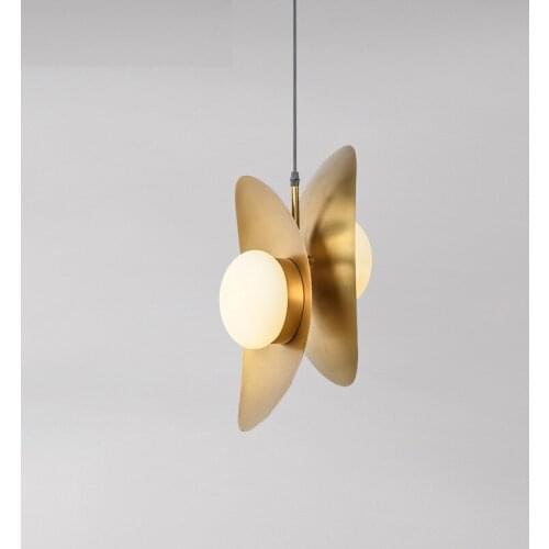 Vintage glass ball gold pendant light hanging lamp lustres para quarto cocina accesorio avizeler hanglampen lampes suspendues