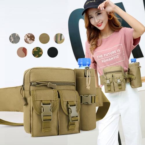 Top Quality Men Outdoor Military Tactical Waist Backpack Waterproof Nylon Unisex Camping Hiking Pouch Kettle Bag Waist Package