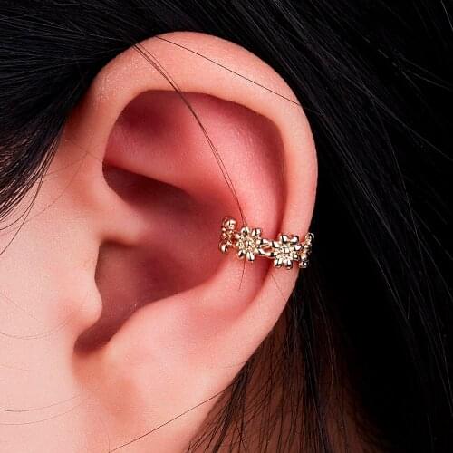 1Pcs Ear Clip Temperament Simple Unisex Fashion Jewelry Cartilage Punk Rock Cuff 3 Colors Wrap No piercing-Clip On Earring