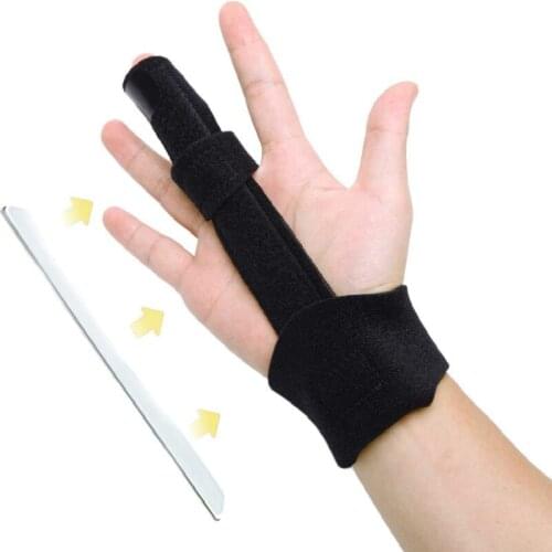 1PC Finger Extension Splint Compression Brace Aluminum Support Guard Sleeves for Trigger Finger Straightening Injuries Arthritis
