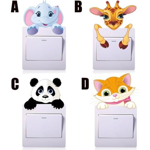 1pc Home Decoration Stickers Animals Cat Light Switch Wall Stickers Decor Decals Art Mural Bedroom Stickers Decor For Home