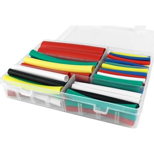 102/106 pcs Set usb Polyolefin Shrinking Assorted Heat Shrink Tube cable protect sleeves