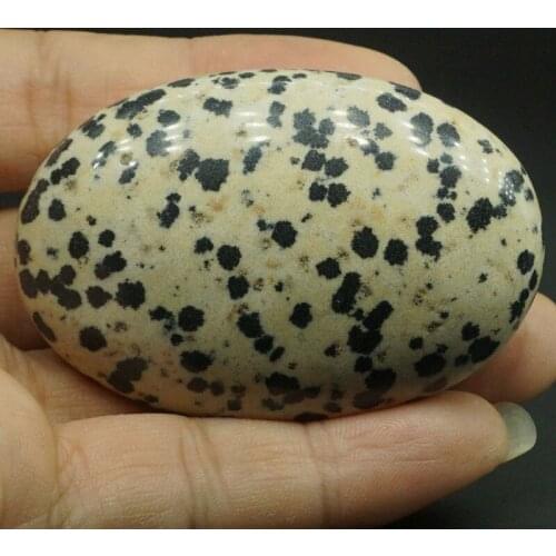 2.36 Inch Natural Dalmation Jasper Crystal Reiki Healing Quartz Chakra Massage Energy Palm Stone Crafts