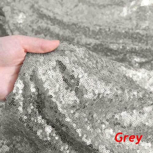 2Yard Embroidery Sequin Fabric Material Grey Sparkly Fabric Used to Make Clothes Shoes Bags Wedding Partie Event Decor-527