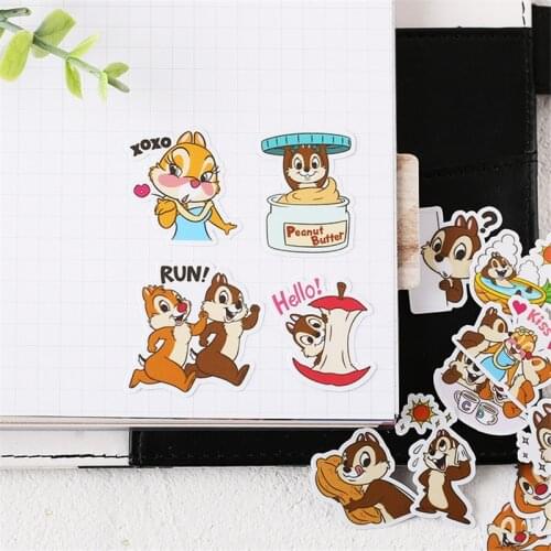 38 PCS Anime Squirrel brothers Paper Stickers Crafts And Scrapbooking stickers kids toys book Decorative sticker DIY Stationery
