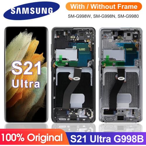 6.8'' Super Amoled LCD For Samsung Galaxy S21 Ultra 5G Lcd Display Touch Screen Digitizer For Samsung S21 Ultra G998 G998F/DS