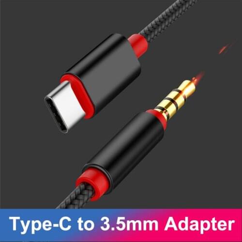USB Type C To 3.5mm Audio Cable Audio Aux Cable For Samsung S20 S10 Car Headphone Speaker Wire Line 3.5 Jack Aux USBC Audio Cord
