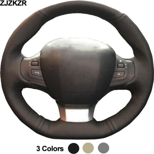 Car Auto Steering-Wheel Cover Volant For Peugeot 308 2016 2017 2018 2019 Stuurhoes Funda Volante Braid on the Steering wheel