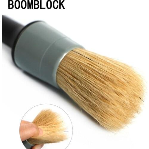 Car Styling Car Detailing Brush Soft Bristle Wood Handle Cleaning Tools For Peugeot 308 207 Nissan Hyundai I30 Ix35 Accent Creta