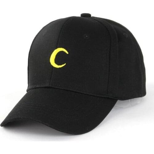 Seioum Embroidery Cotton Baseball Cap Moon Printing Boys Girls Snapback Hip Hop Flat Hat Adjustable Snapback Flat Exercise Hat