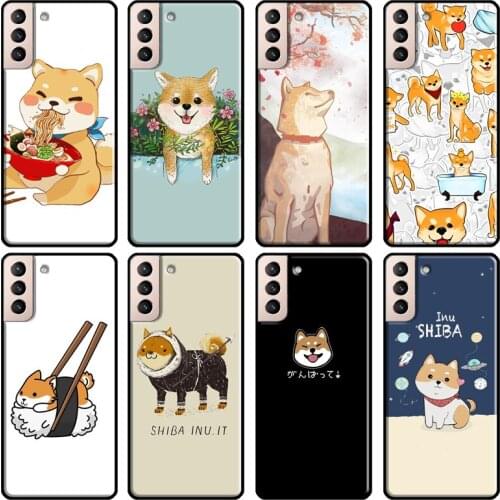 Funny Shiba Inu Case For Samsung Galaxy S21 Ultra S10 S8 S9 Note 10 Plus Note 20 S10e S20 FE Phone Cover