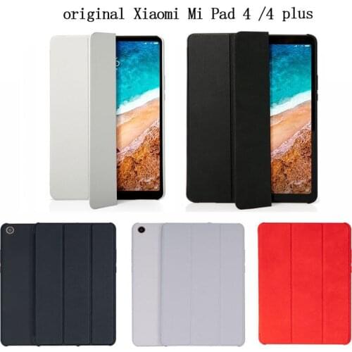 Original for Xiaomi Mi Pad 4 /4 Puls Smart Case Tablet Pc Matte Leather Flip Cover Protective Film Protective Case LTE 32/64GB