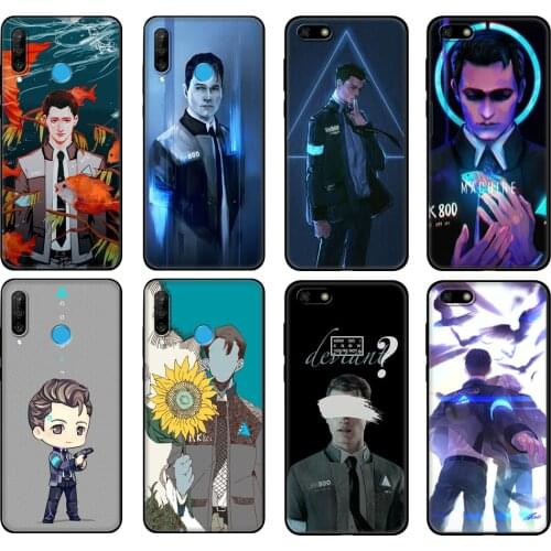 Black tpu Case For Huawei Honor 20 Lite 10 10i 20S 30S 30 Case Honor 7A 7s 7C 5.7 Case Cover Detroit Become Human RK800 Connor