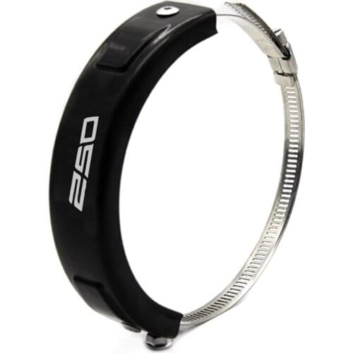 For Kawasaki Z250 250 Silencer Exhaust Protector Can Cover Round Oval Motorcycle Diameter 100MM-140MM Protect 2017 2018 Black