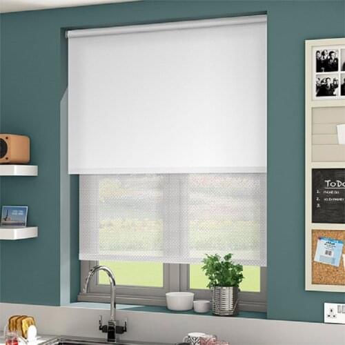 Blockout Double Roller Blinds Dual Roll Shades Daynight Window Curtains Model 653/836 Custom Made Manual Or Electric