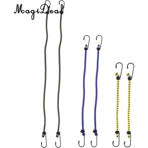 6 Pcs Bungee Cord Tie Down Straps Assortment Elastic Heavy Duty Pull Ropes for Motorcycle Truck Car Trailer