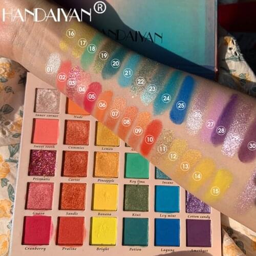 HANDAIYAN Colorful Dream Eyeshadow Makeup Palette Waterproof Glitter Matte Shimmer Eye Shadow Palette Long lasting Neon Pigments