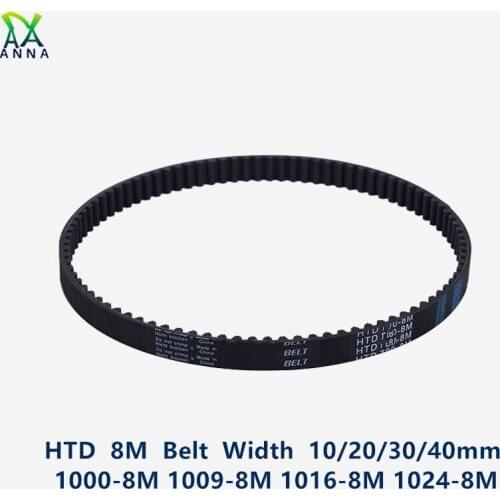 HTD 8M synchronous Timing belt C=1000/1008/1016/1024 width 20/30/40mm Teeth 125 126 127 128 HTD8M 1000-8M 1016-8M 1024-8M